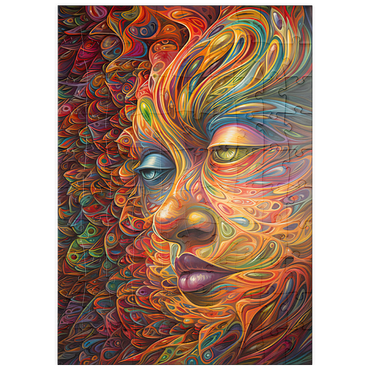 Darstellung des Puzzle Motivs puzzleplate Psychedelic Portrait 100 Puzzle