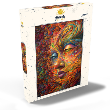 Darstellung des Puzzle Motivs Psychedelic Portrait 200 Puzzle Schachtel Ansicht2