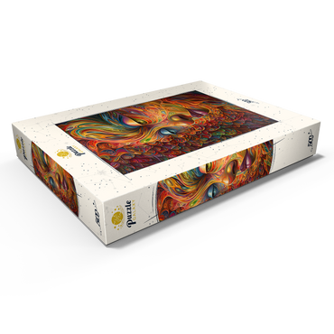 Darstellung des Puzzle Motivs Psychedelic Portrait 500 Puzzle Schachtel Ansicht1