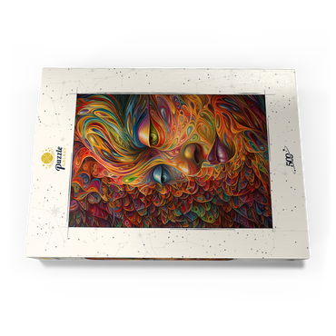 Darstellung des Puzzle Motivs Psychedelic Portrait 500 Puzzle Schachtel Ansicht3