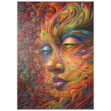 Darstellung des Puzzle Motivs puzzleplate Psychedelic Portrait 500 Puzzle