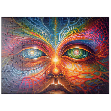 Darstellung des Puzzle Motivs puzzleplate Psychedelic Visionary Face 100 Puzzle