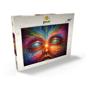 Darstellung des Puzzle Motivs Psychedelic Visionary Face 200 Puzzle Schachtel Ansicht2