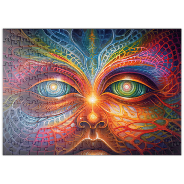 Darstellung des Puzzle Motivs puzzleplate Psychedelic Visionary Face 200 Puzzle