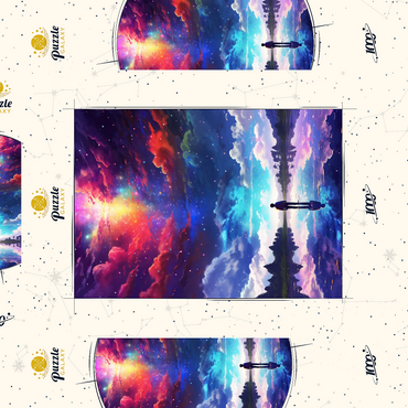 Darstellung des Puzzle Motivs Cosmic Reflection 1000 Puzzle Schachtel 3D Modell