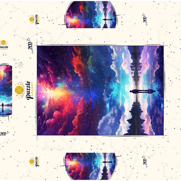 Darstellung des Puzzle Motivs Cosmic Reflection 200 Puzzle Schachtel 3D Modell