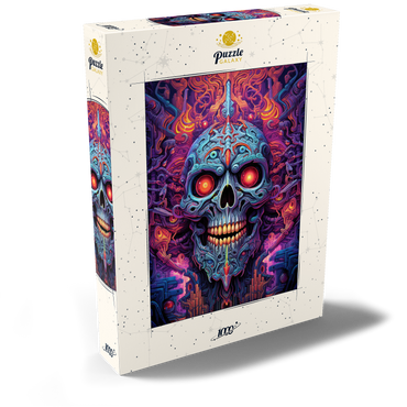 Darstellung des Puzzle Motivs Cybernetic Skull 1000 Puzzle Schachtel Ansicht2
