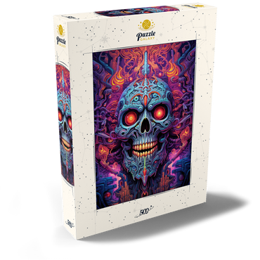 Darstellung des Puzzle Motivs Cybernetic Skull 500 Puzzle Schachtel Ansicht2