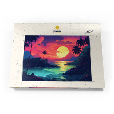Darstellung des Puzzle Motivs Tropical Sunset Paradise 1000 Puzzle Schachtel Ansicht3