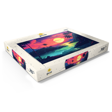 Darstellung des Puzzle Motivs Tropical Sunset Paradise 200 Puzzle Schachtel Ansicht1