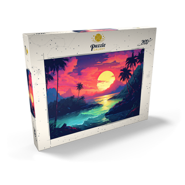 Darstellung des Puzzle Motivs Tropical Sunset Paradise 200 Puzzle Schachtel Ansicht2