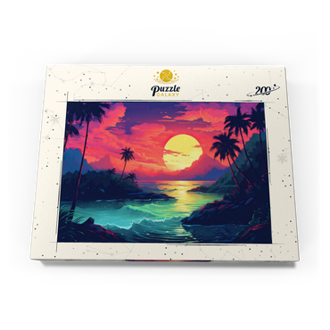Darstellung des Puzzle Motivs Tropical Sunset Paradise 200 Puzzle Schachtel Ansicht3