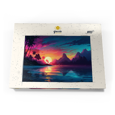 Darstellung des Puzzle Motivs Tropical Sunset Reflection 1000 Puzzle Schachtel Ansicht3