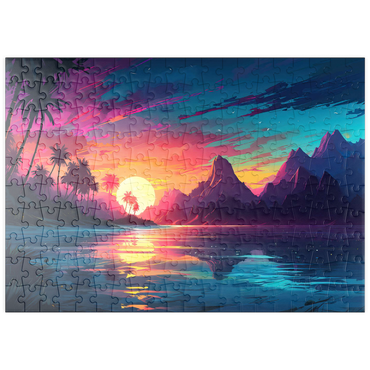 Darstellung des Puzzle Motivs puzzleplate Tropical Sunset Reflection 200 Puzzle
