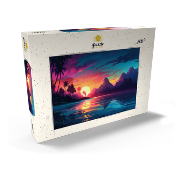 Darstellung des Puzzle Motivs Tropical Sunset Reflection 500 Puzzle Schachtel Ansicht2