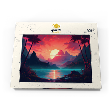 Darstellung des Puzzle Motivs Majestic Tropical Sunset 200 Puzzle Schachtel Ansicht3