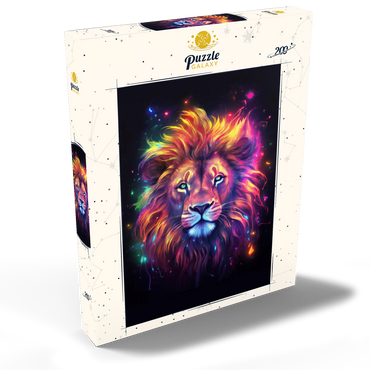 Darstellung des Puzzle Motivs Vibrant Cosmic Lion 200 Puzzle Schachtel Ansicht2