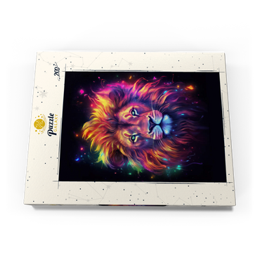 Darstellung des Puzzle Motivs Vibrant Cosmic Lion 200 Puzzle Schachtel Ansicht3