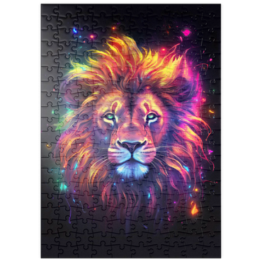 Darstellung des Puzzle Motivs puzzleplate Vibrant Cosmic Lion 200 Puzzle