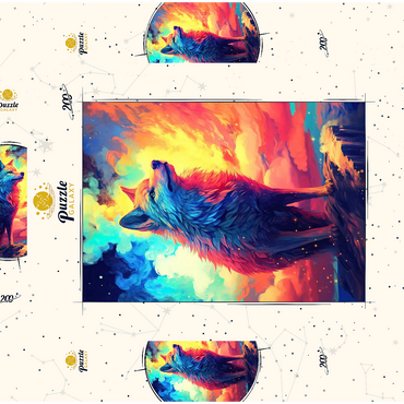 Darstellung des Puzzle Motivs Ethereal Wolf 200 Puzzle Schachtel 3D Modell