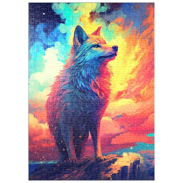 Darstellung des Puzzle Motivs puzzleplate Ethereal Wolf 500 Puzzle