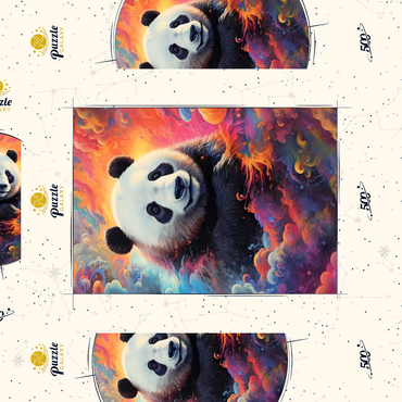 Darstellung des Puzzle Motivs Celestial Panda 500 Puzzle Schachtel 3D Modell