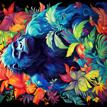 Darstellung des Puzzle Motivs Majestic Gorilla 1000 Puzzle 3D Modell