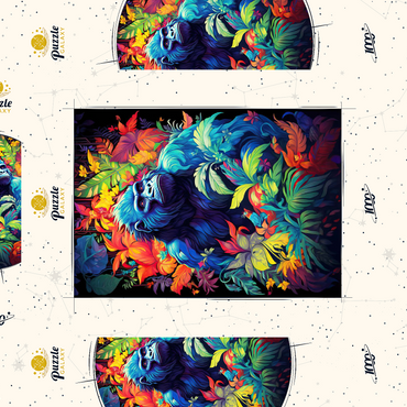 Darstellung des Puzzle Motivs Majestic Gorilla 1000 Puzzle Schachtel 3D Modell