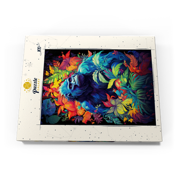 Darstellung des Puzzle Motivs Majestic Gorilla 100 Puzzle Schachtel Ansicht3