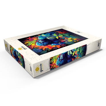 Darstellung des Puzzle Motivs Majestic Gorilla 500 Puzzle Schachtel Ansicht1