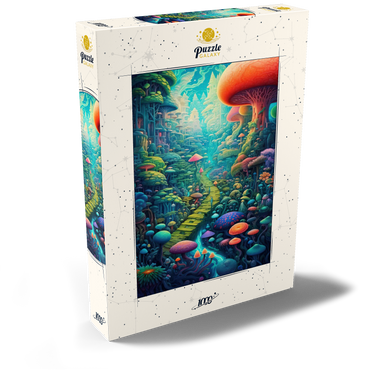 Darstellung des Puzzle Motivs Enchanted Mushroom Forest 1000 Puzzle Schachtel Ansicht2