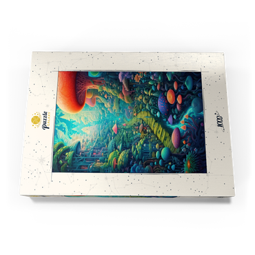 Darstellung des Puzzle Motivs Enchanted Mushroom Forest 1000 Puzzle Schachtel Ansicht3