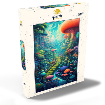 Darstellung des Puzzle Motivs Enchanted Mushroom Forest 200 Puzzle Schachtel Ansicht2