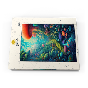 Darstellung des Puzzle Motivs Enchanted Mushroom Forest 200 Puzzle Schachtel Ansicht3