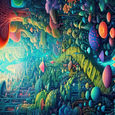 Darstellung des Puzzle Motivs Enchanted Mushroom Forest 200 Puzzle 3D Modell