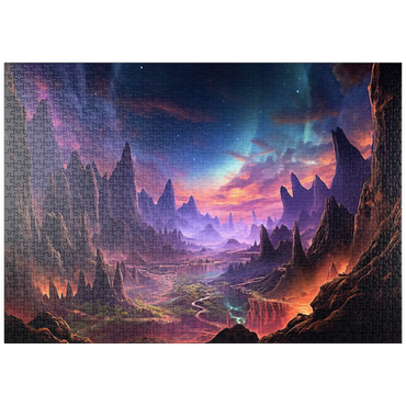 Darstellung des Puzzle Motivs puzzleplate Alien Landscape 1000 Puzzle