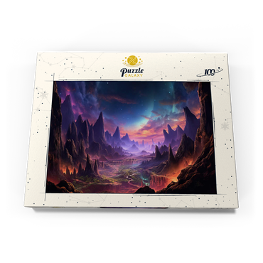 Darstellung des Puzzle Motivs Alien Landscape 100 Puzzle Schachtel Ansicht3