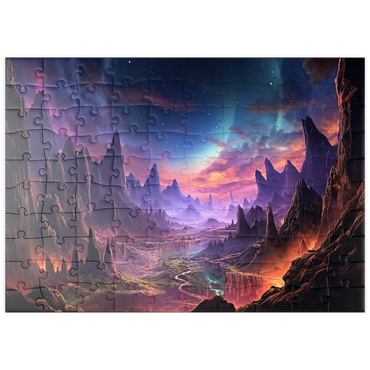 Darstellung des Puzzle Motivs puzzleplate Alien Landscape 100 Puzzle