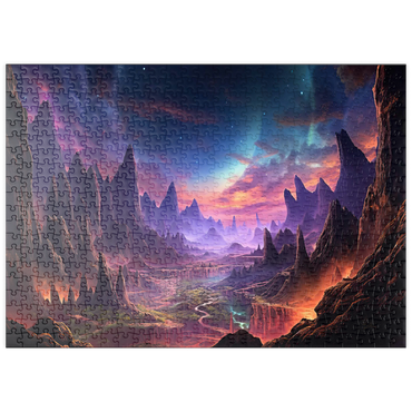 Darstellung des Puzzle Motivs puzzleplate Alien Landscape 500 Puzzle