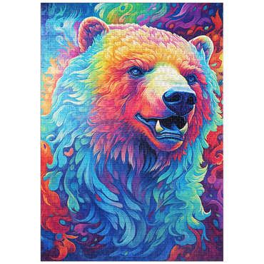 Darstellung des Puzzle Motivs puzzleplate Vibrant Grizzly Bear 1000 Puzzle