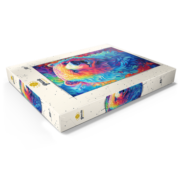 Darstellung des Puzzle Motivs Vibrant Grizzly Bear 100 Puzzle Schachtel Ansicht1
