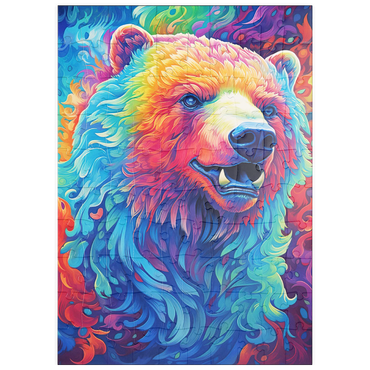 Darstellung des Puzzle Motivs puzzleplate Vibrant Grizzly Bear 100 Puzzle