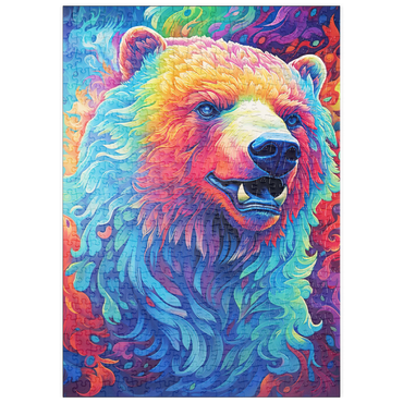 Darstellung des Puzzle Motivs puzzleplate Vibrant Grizzly Bear 500 Puzzle