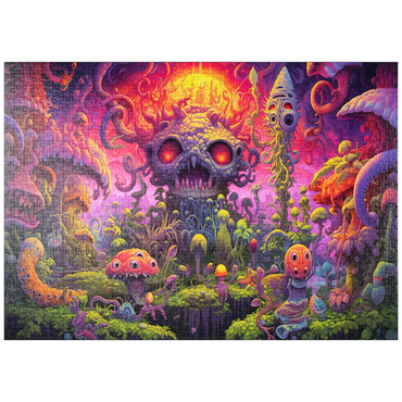 Darstellung des Puzzle Motivs puzzleplate Surreal Fantasy Mushroom World 1000 Puzzle