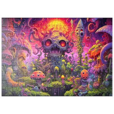 Darstellung des Puzzle Motivs puzzleplate Surreal Fantasy Mushroom World 100 Puzzle