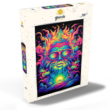 Darstellung des Puzzle Motivs Psychedelic Cosmic Guru 200 Puzzle Schachtel Ansicht2
