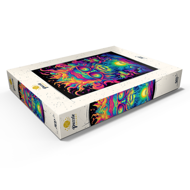 Darstellung des Puzzle Motivs Psychedelic Cosmic Guru 500 Puzzle Schachtel Ansicht1