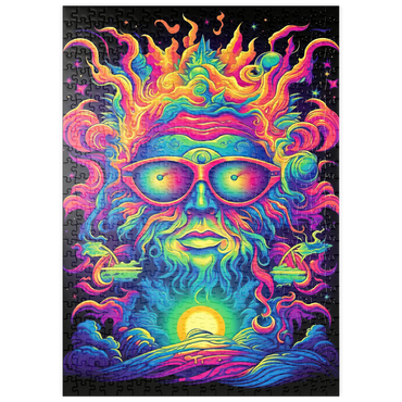 Darstellung des Puzzle Motivs puzzleplate Psychedelic Cosmic Guru 500 Puzzle