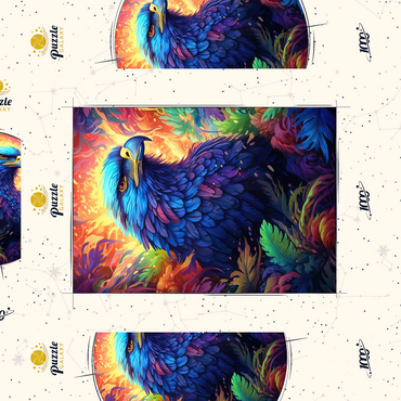 Darstellung des Puzzle Motivs Majestic Blue Eagle in a Vibrant Fantasy Jungle 1000 Puzzle Schachtel 3D Modell