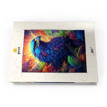 Darstellung des Puzzle Motivs Majestic Blue Eagle in a Vibrant Fantasy Jungle 500 Puzzle Schachtel Ansicht3